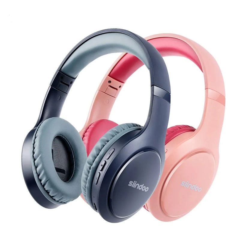 Fone de Ouvido Bluetooth Mega Confort Rosa e Azul